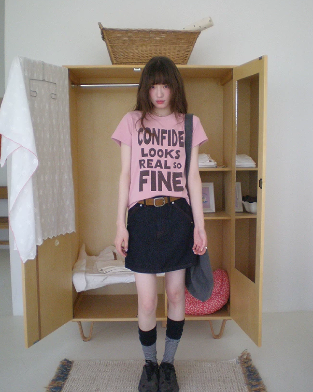 Brown Lettering T-Shirt BU0244