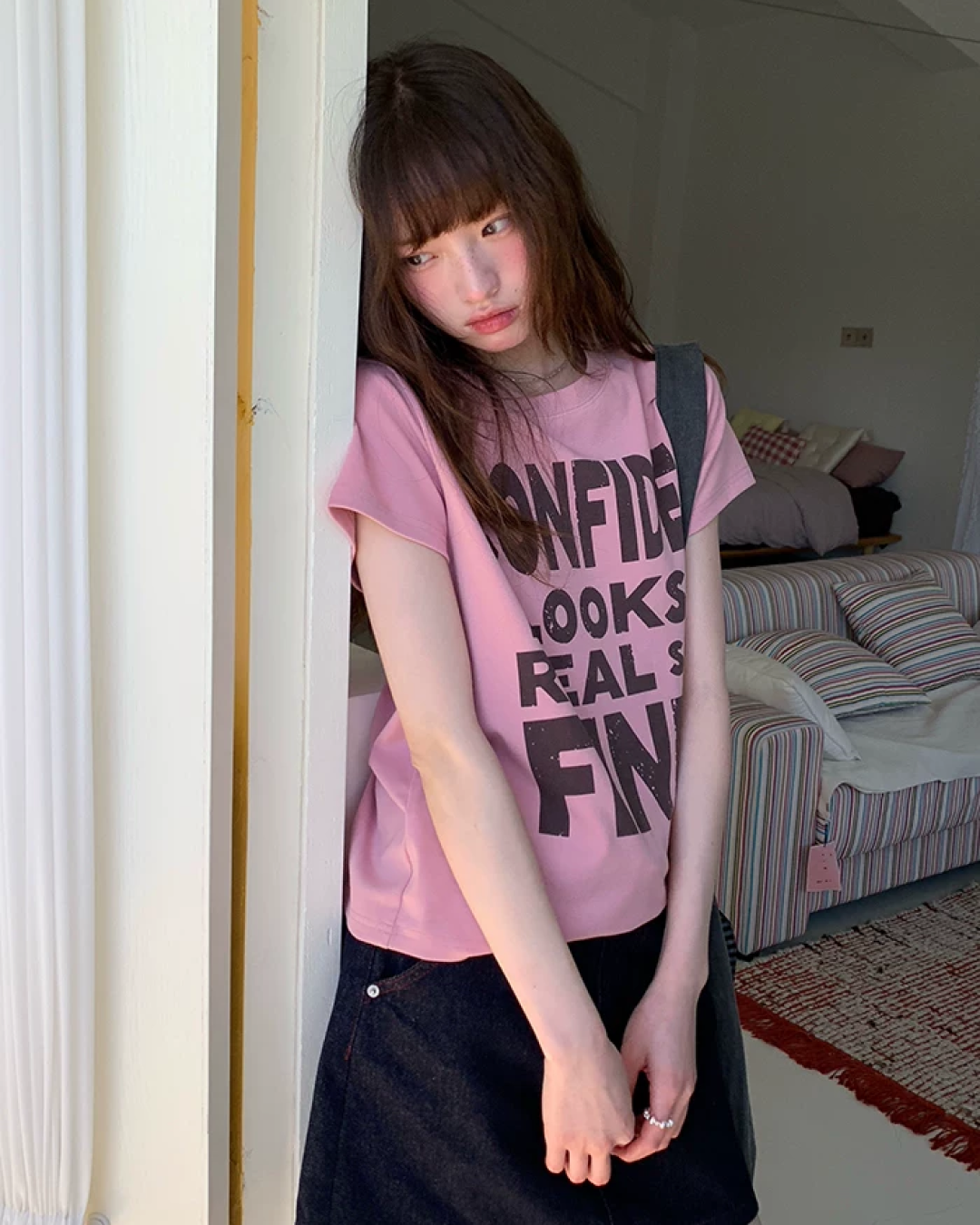 Brown Lettering T-Shirt BU0244