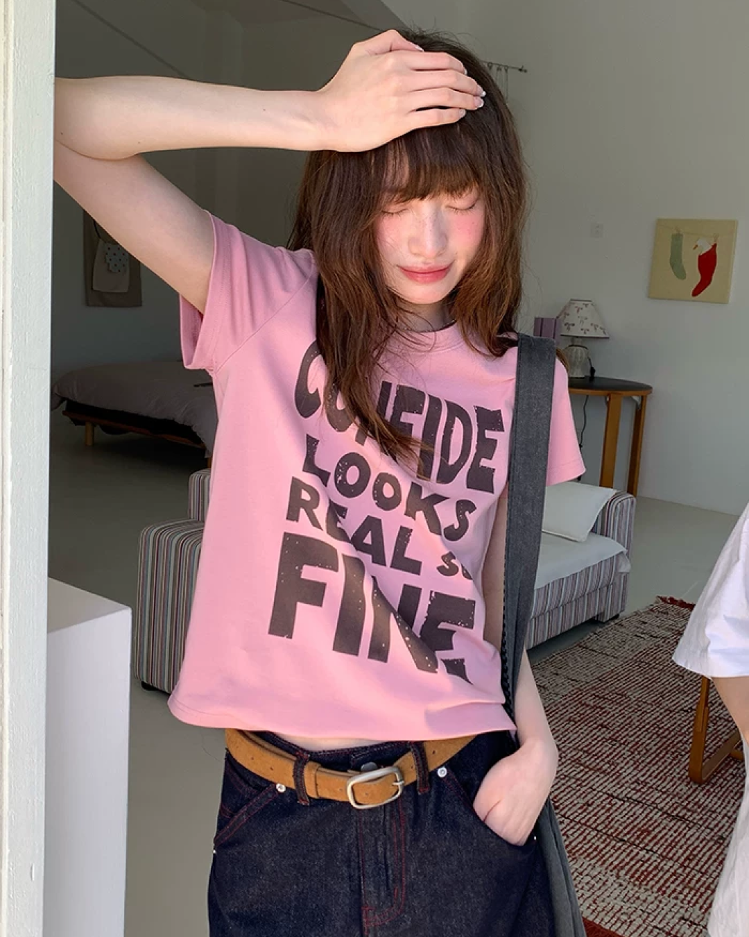 Brown Lettering T-Shirt BU0244