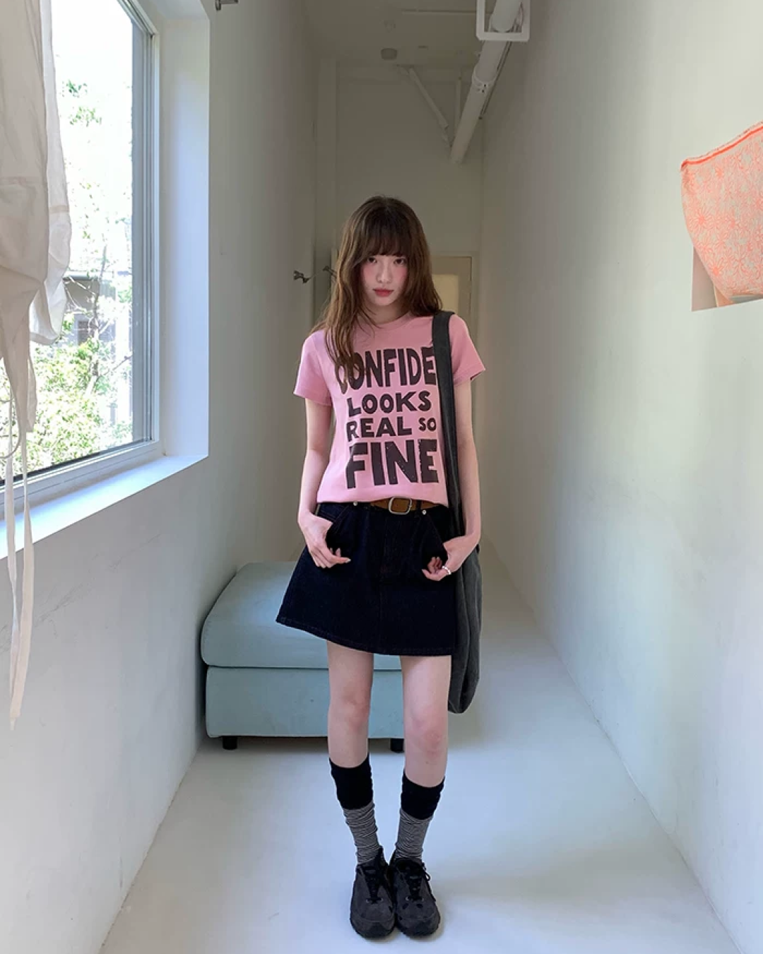 Brown Lettering T-Shirt BU0244