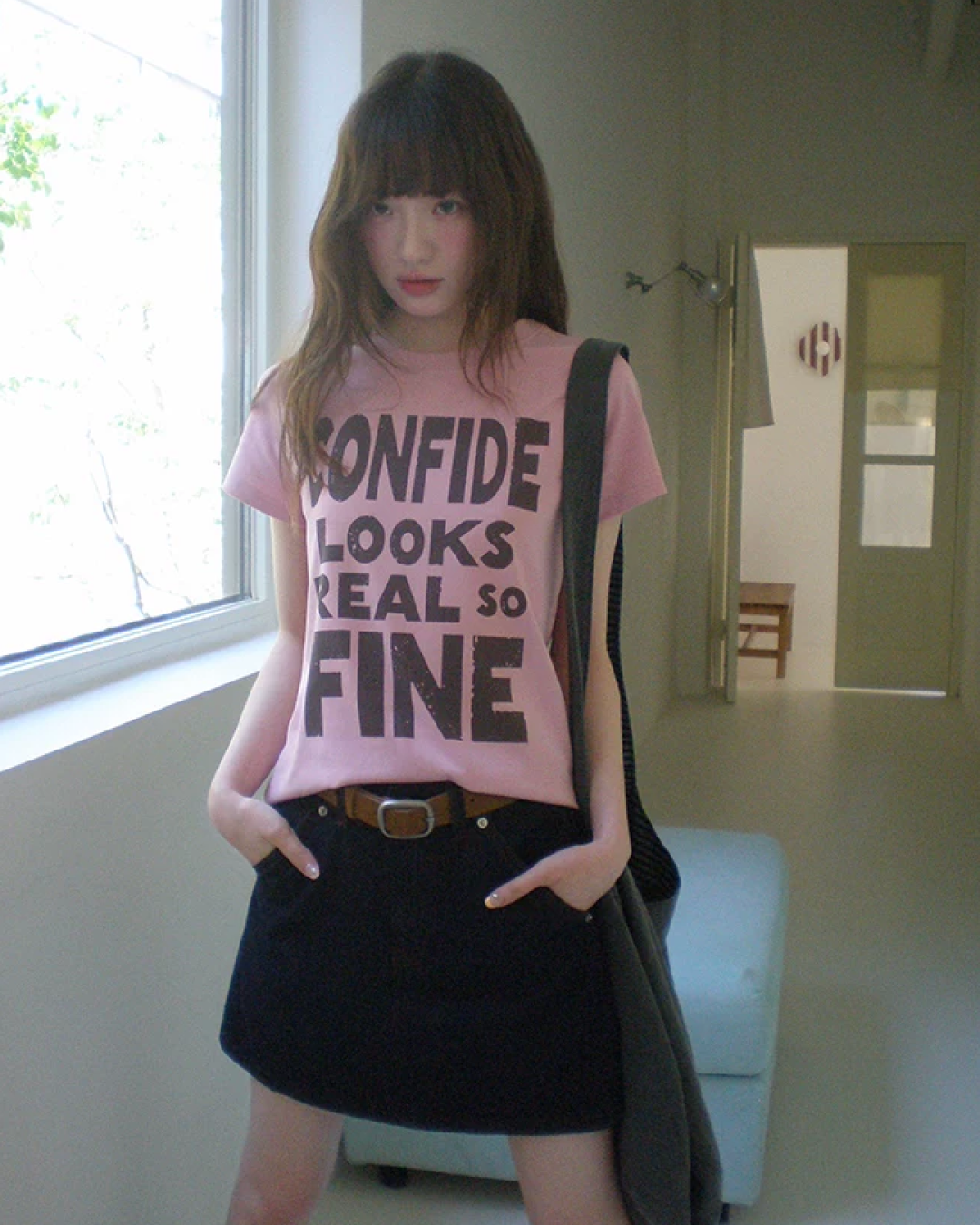 Brown Lettering T-Shirt BU0244