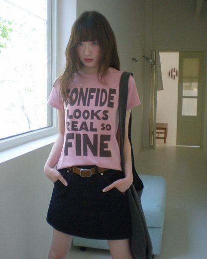 Brown Lettering T-Shirt BU0244
