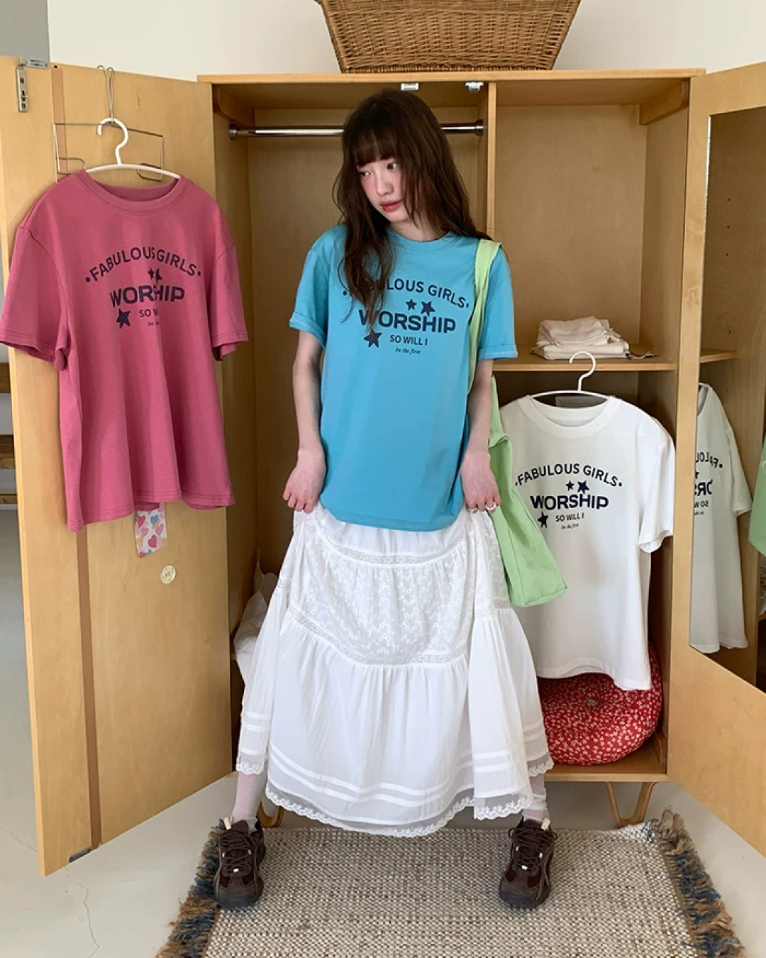 Star Lettering Color T-Shirt BU0245