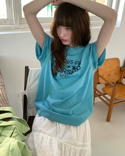 Star Lettering Color T-Shirt BU0245