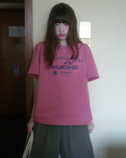 Star Lettering Color T-Shirt BU0245