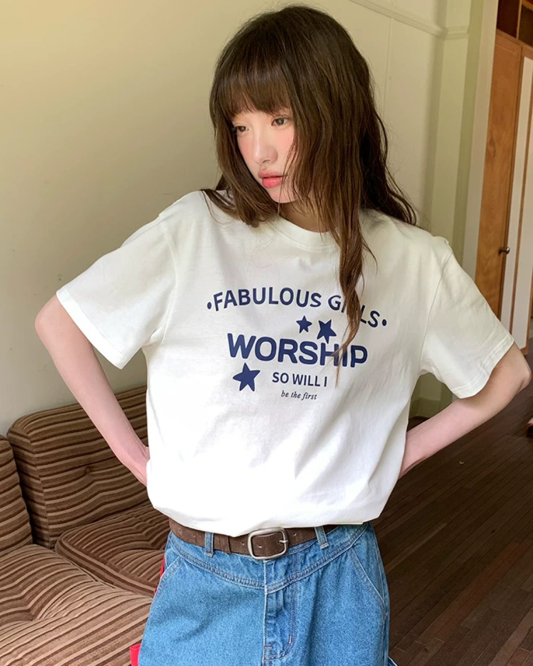 Star Lettering Color T-Shirt BU0245