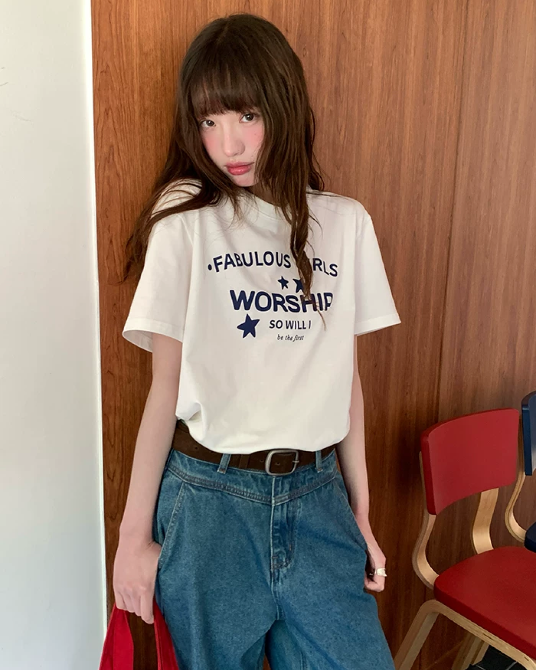 Star Lettering Color T-Shirt BU0245