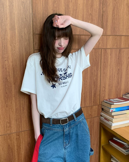 Star Lettering Color T-Shirt BU0245