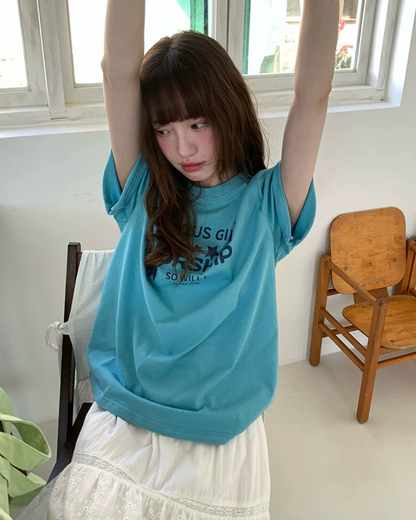 Star Lettering Color T-Shirt BU0245