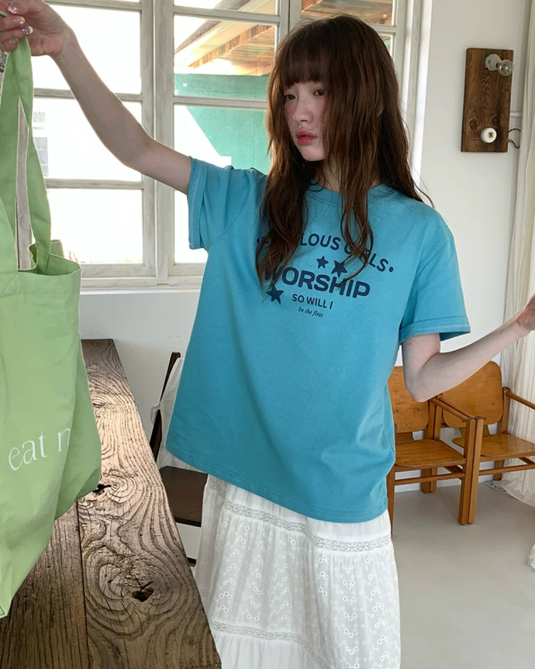 Star Lettering Color T-Shirt BU0245