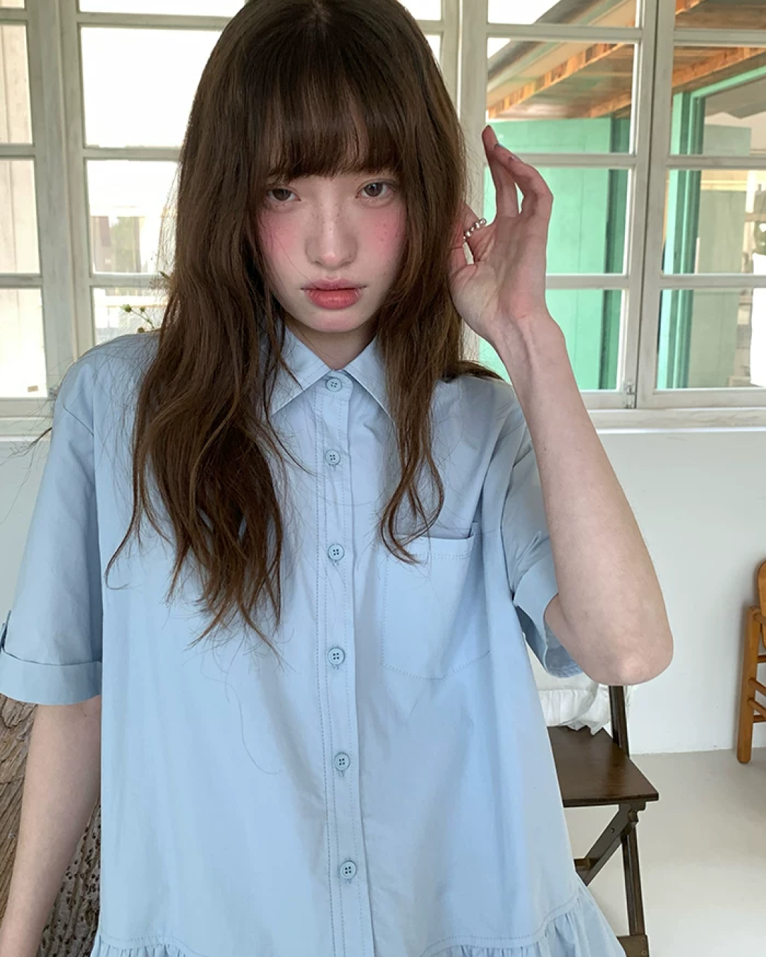 Half Sleeve Shirt Dress BU0246