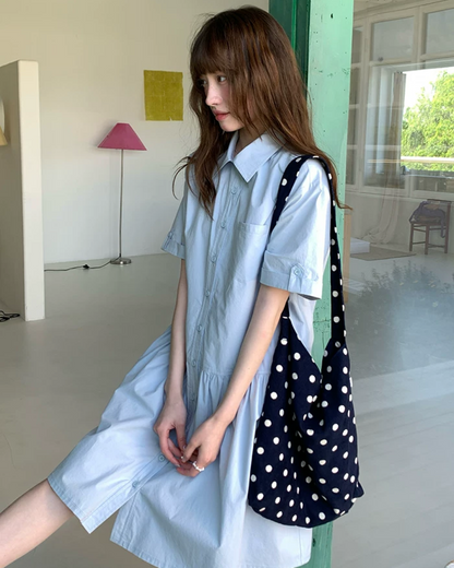 Half Sleeve Shirt Dress BU0246