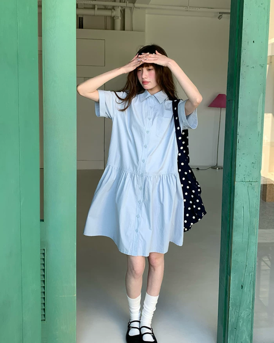 Half Sleeve Shirt Dress BU0246