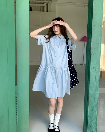 Half Sleeve Shirt Dress BU0246