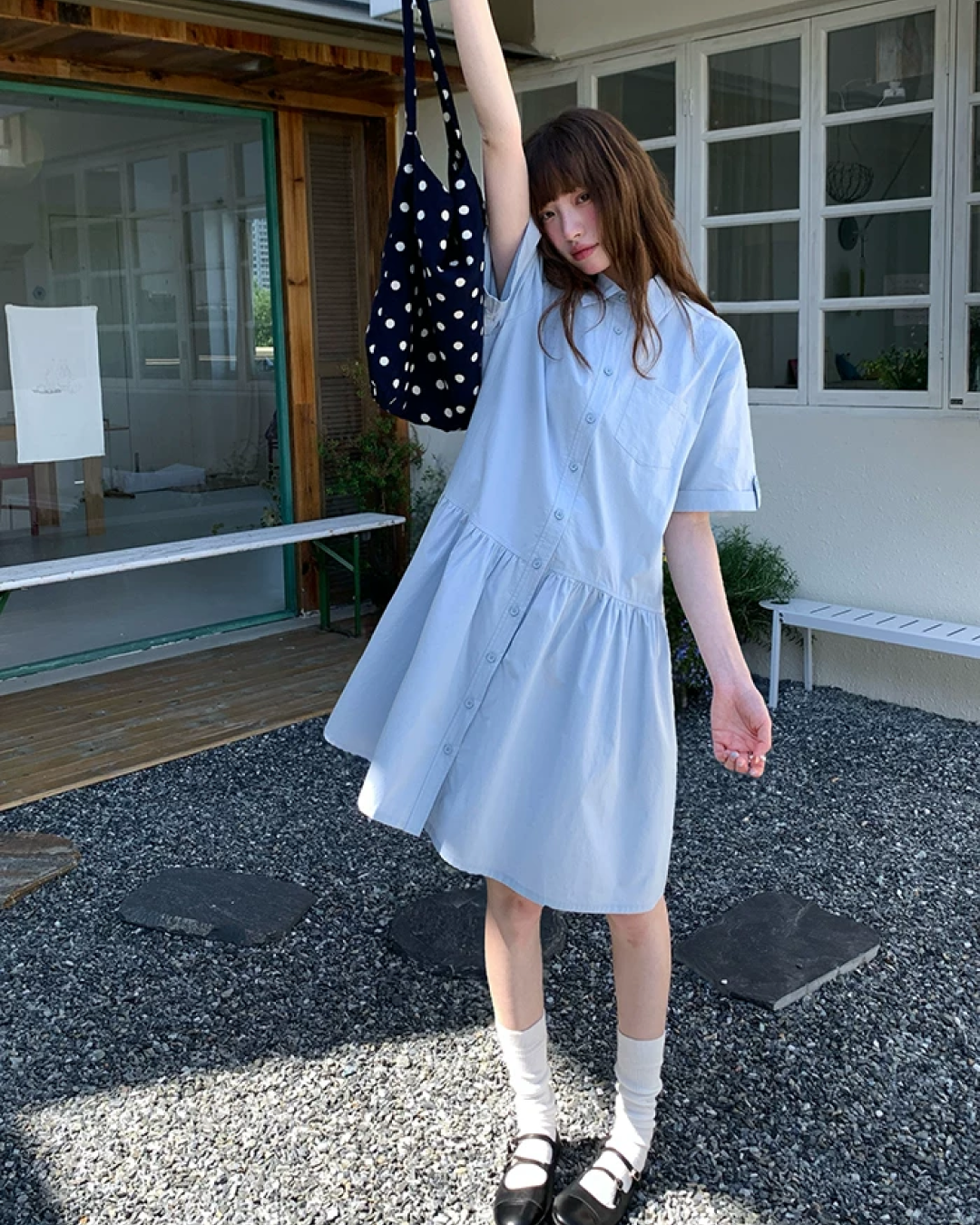 Half Sleeve Shirt Dress BU0246