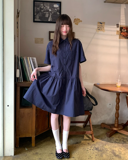 Half Sleeve Shirt Dress BU0246