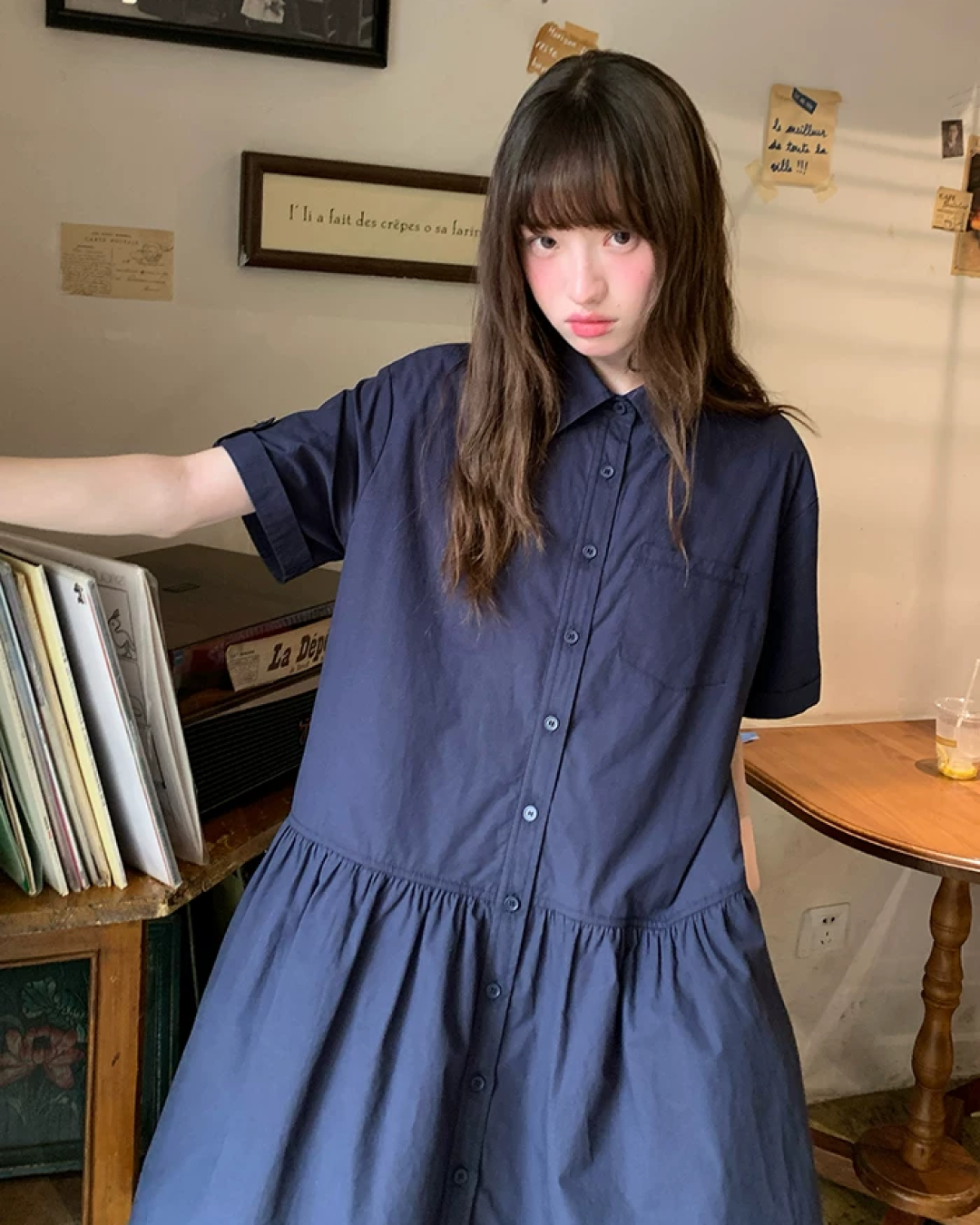 Half Sleeve Shirt Dress BU0246