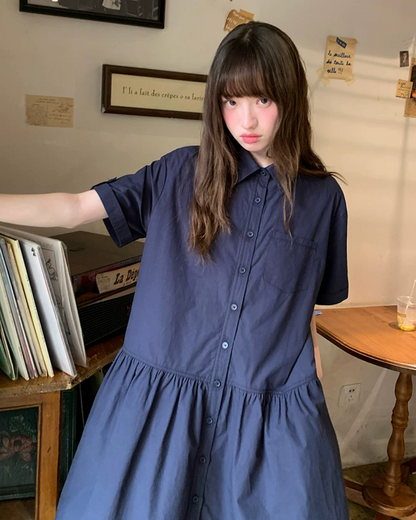 Half Sleeve Shirt Dress BU0246