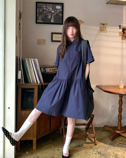 Half Sleeve Shirt Dress BU0246