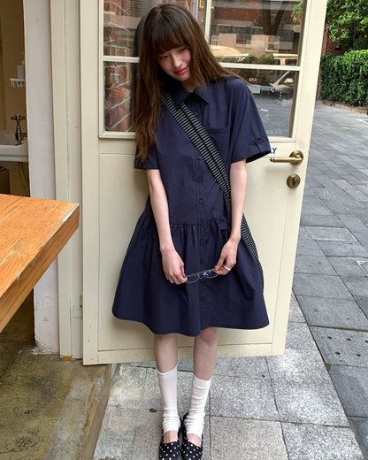Half Sleeve Shirt Dress BU0246