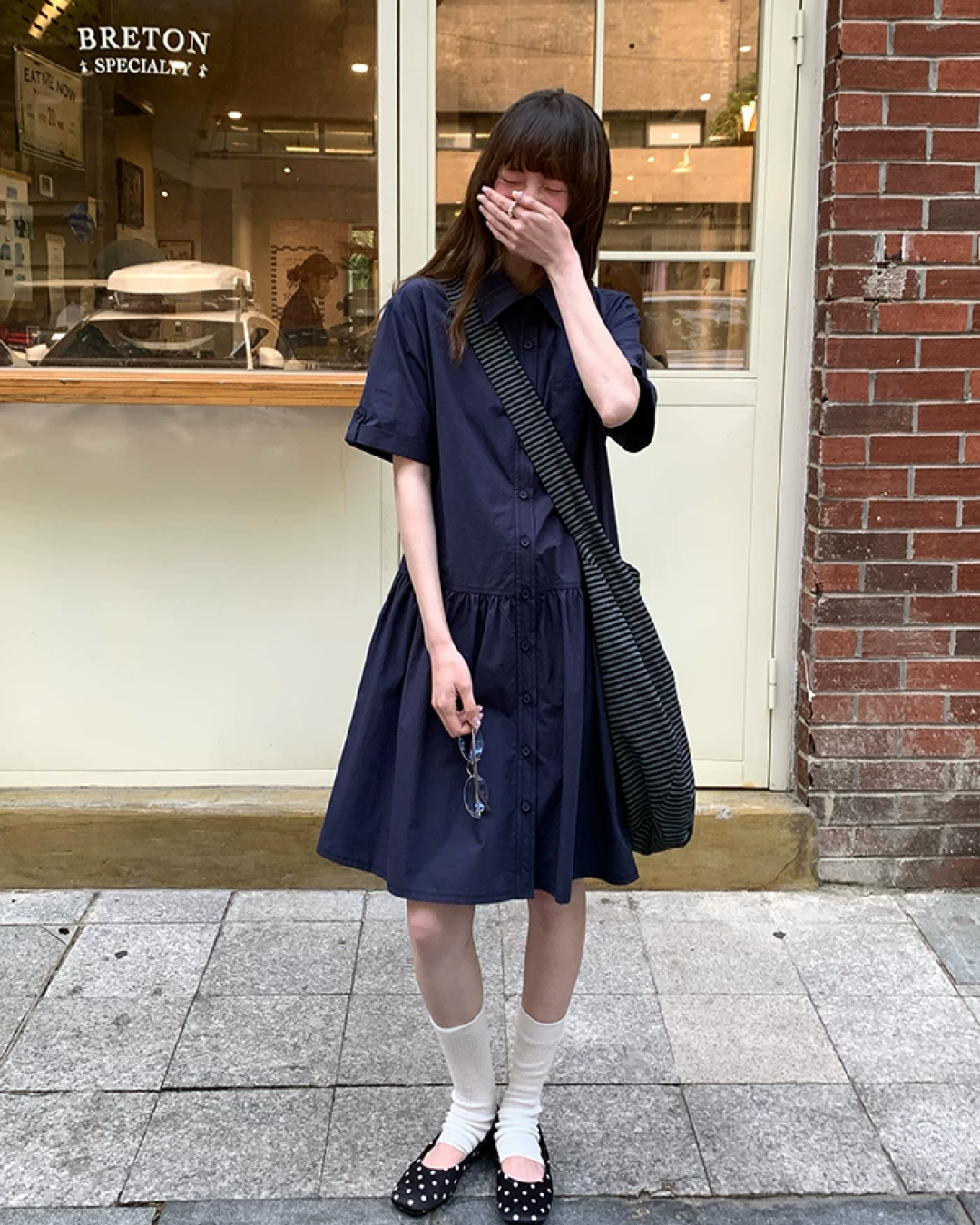 Half Sleeve Shirt Dress BU0246