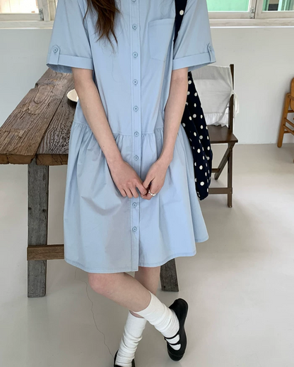 Half Sleeve Shirt Dress BU0246