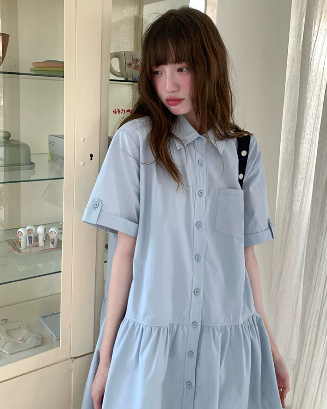 Half Sleeve Shirt Dress BU0246
