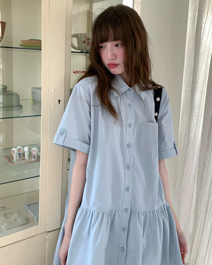 Half Sleeve Shirt Dress BU0246