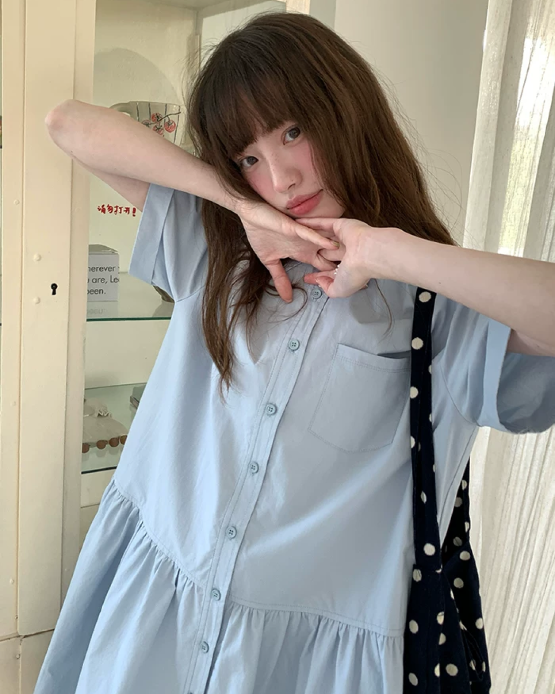 Half Sleeve Shirt Dress BU0246