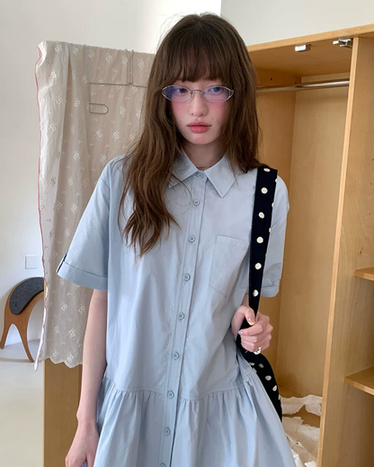 Half Sleeve Shirt Dress BU0246