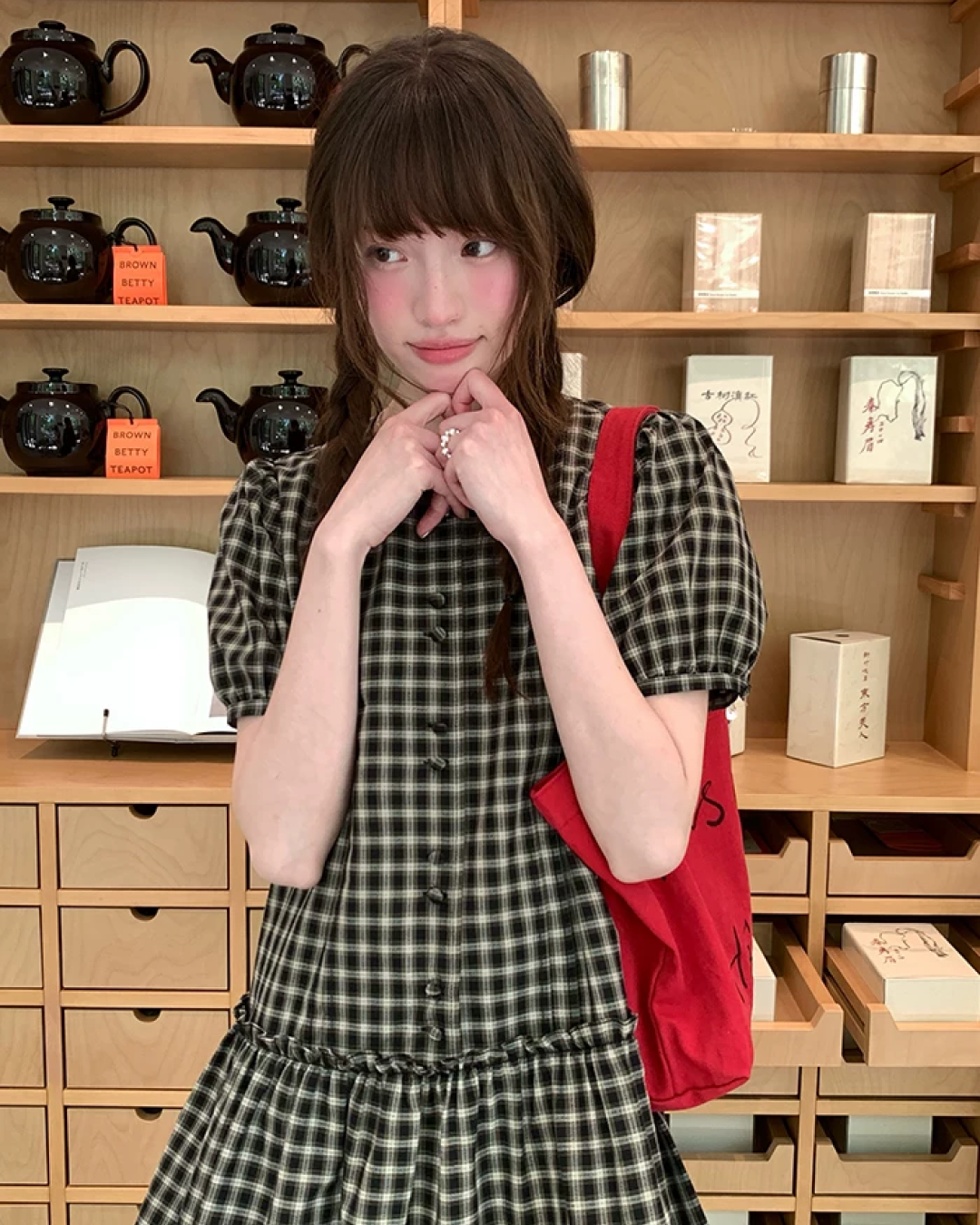 Puff Sleeve Short Dress BU0248
