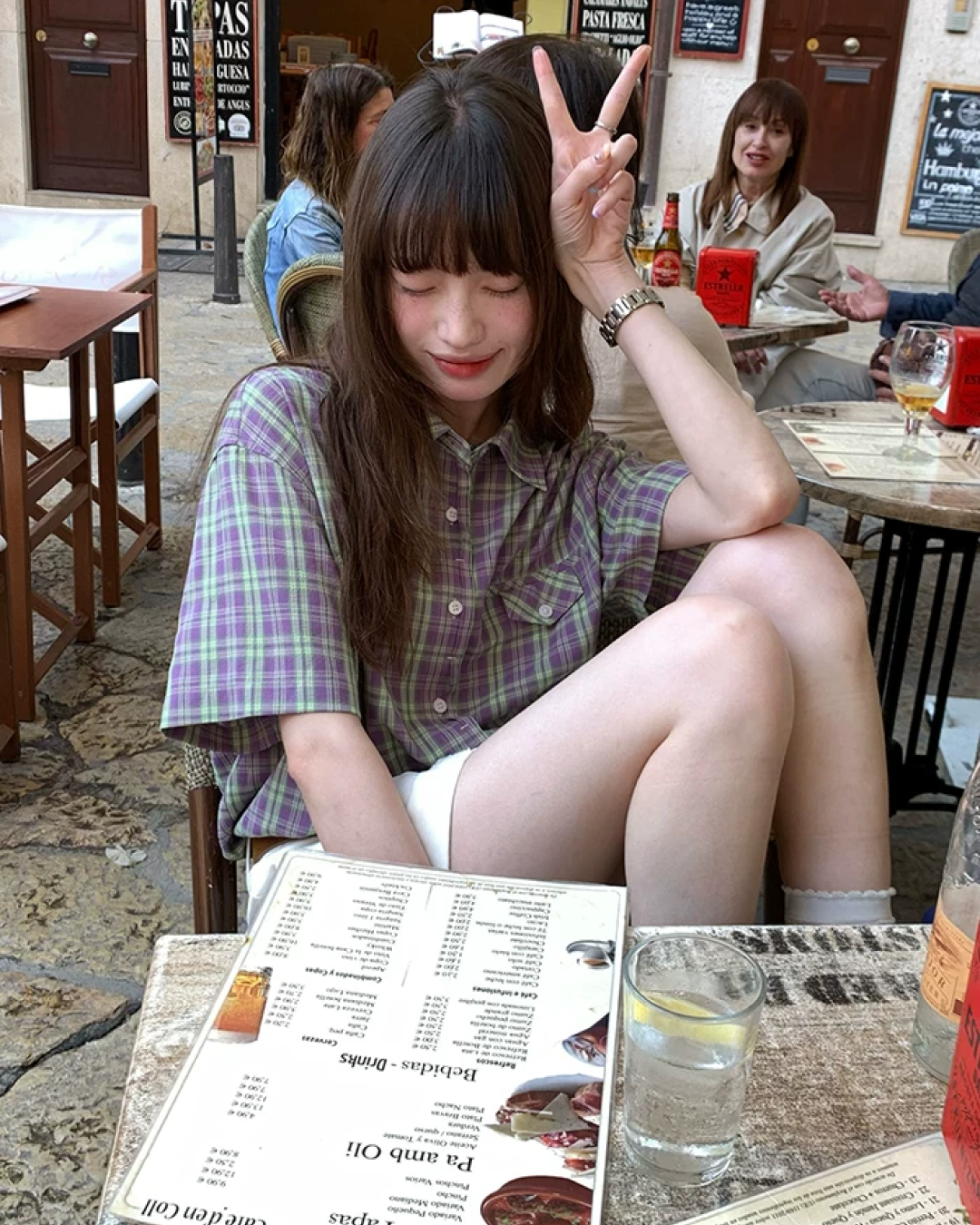 Short Sleeve Plaid Shirt BU0250