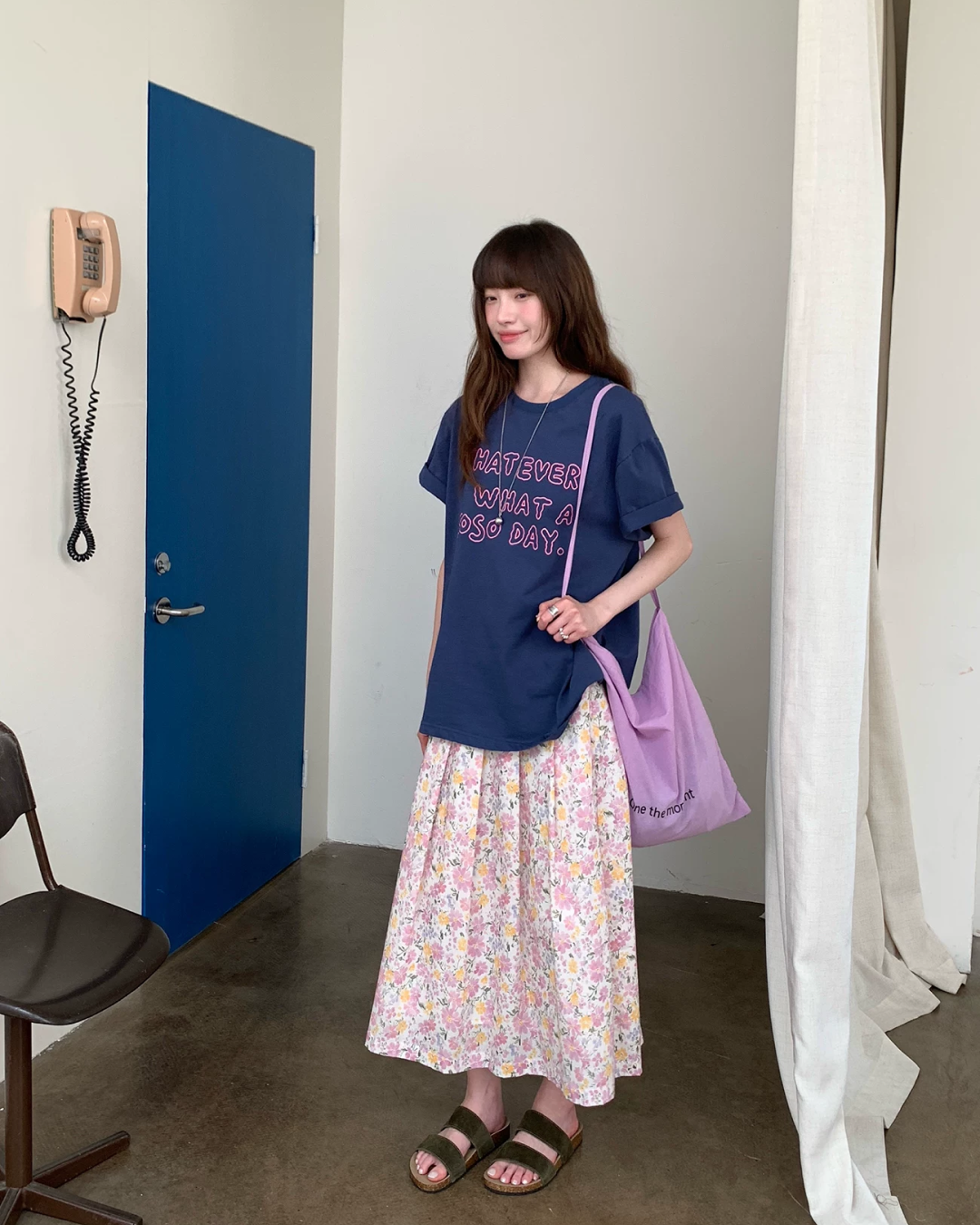 カラーレタリングTシャツ BU0252