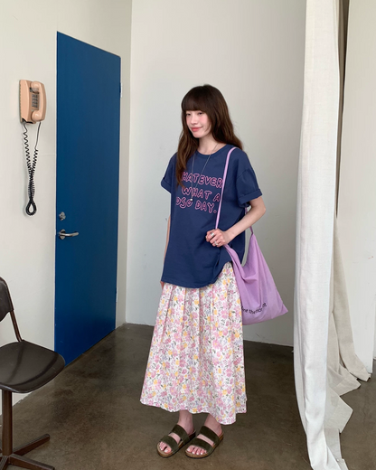 カラーレタリングTシャツ BU0252