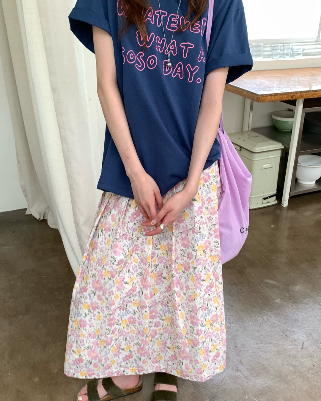 カラーレタリングTシャツ BU0252