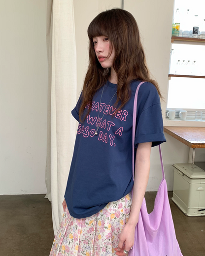 カラーレタリングTシャツ BU0252