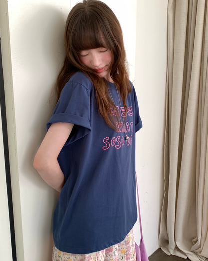 カラーレタリングTシャツ BU0252