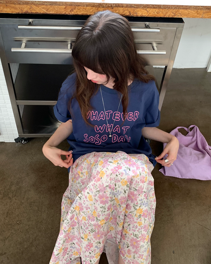 カラーレタリングTシャツ BU0252