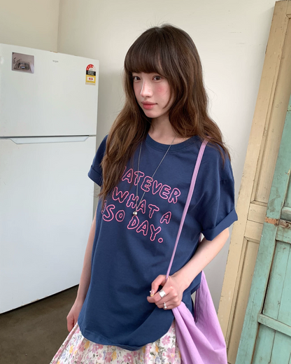 カラーレタリングTシャツ BU0252