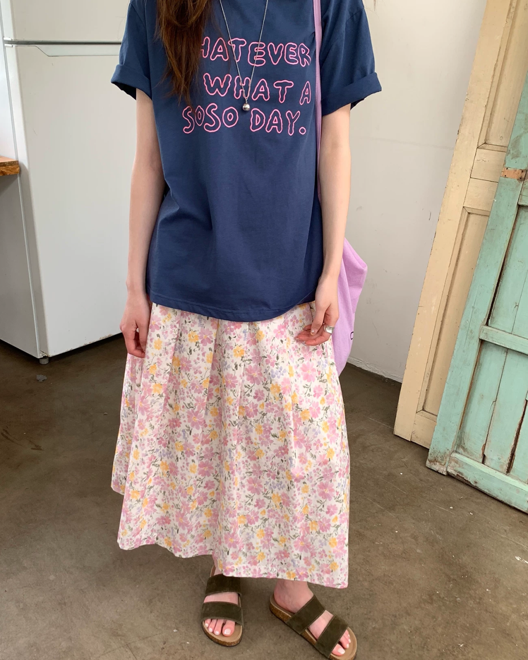 カラーレタリングTシャツ BU0252