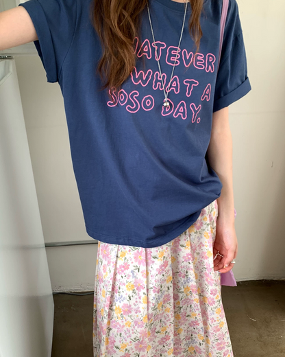 カラーレタリングTシャツ BU0252