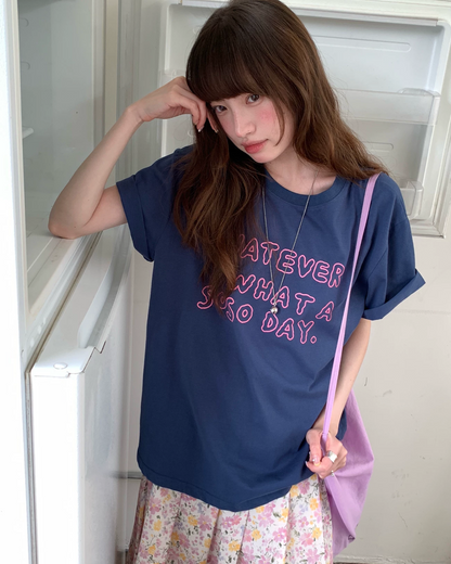 カラーレタリングTシャツ BU0252