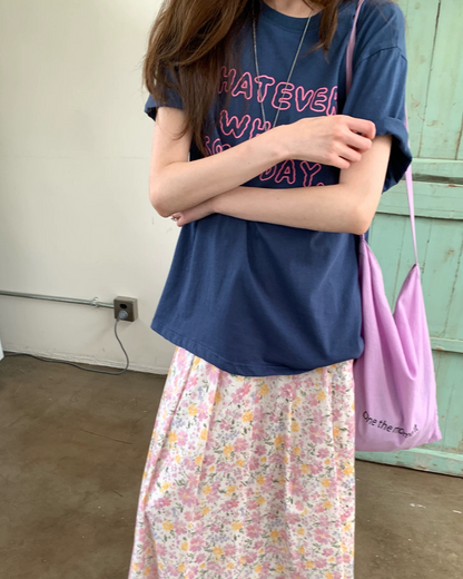 カラーレタリングTシャツ BU0252