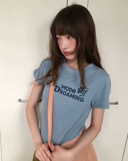 ショートチェストデザインTシャツ BU0256
