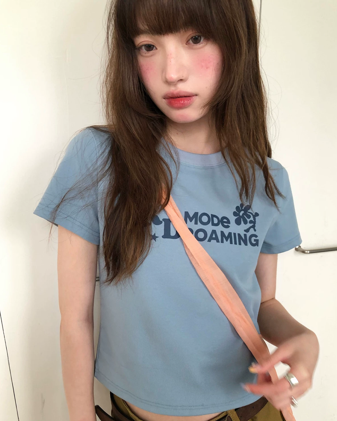 ショートチェストデザインTシャツ BU0256