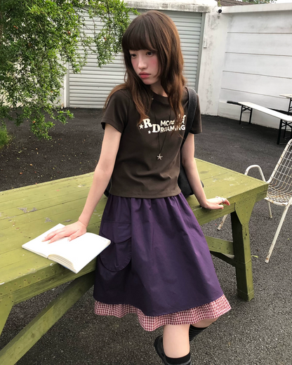 ショートチェストデザインTシャツ BU0256