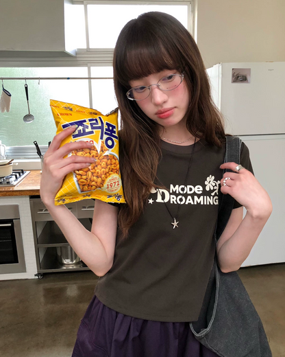 ショートチェストデザインTシャツ BU0256