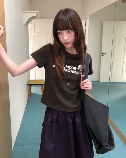 ショートチェストデザインTシャツ BU0256