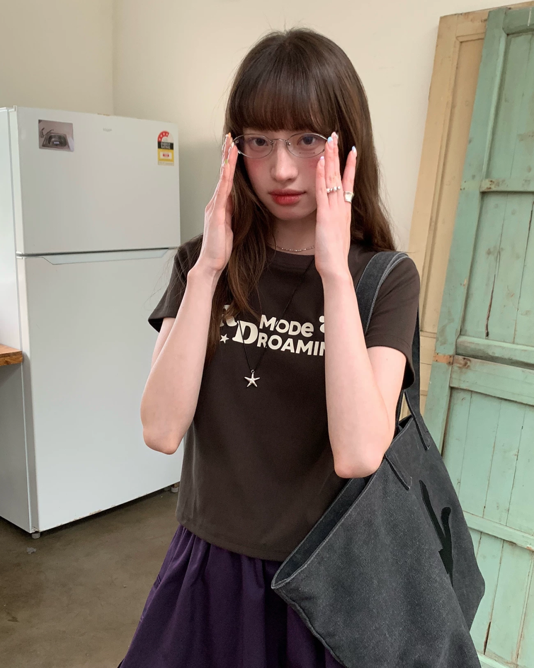 ショートチェストデザインTシャツ BU0256