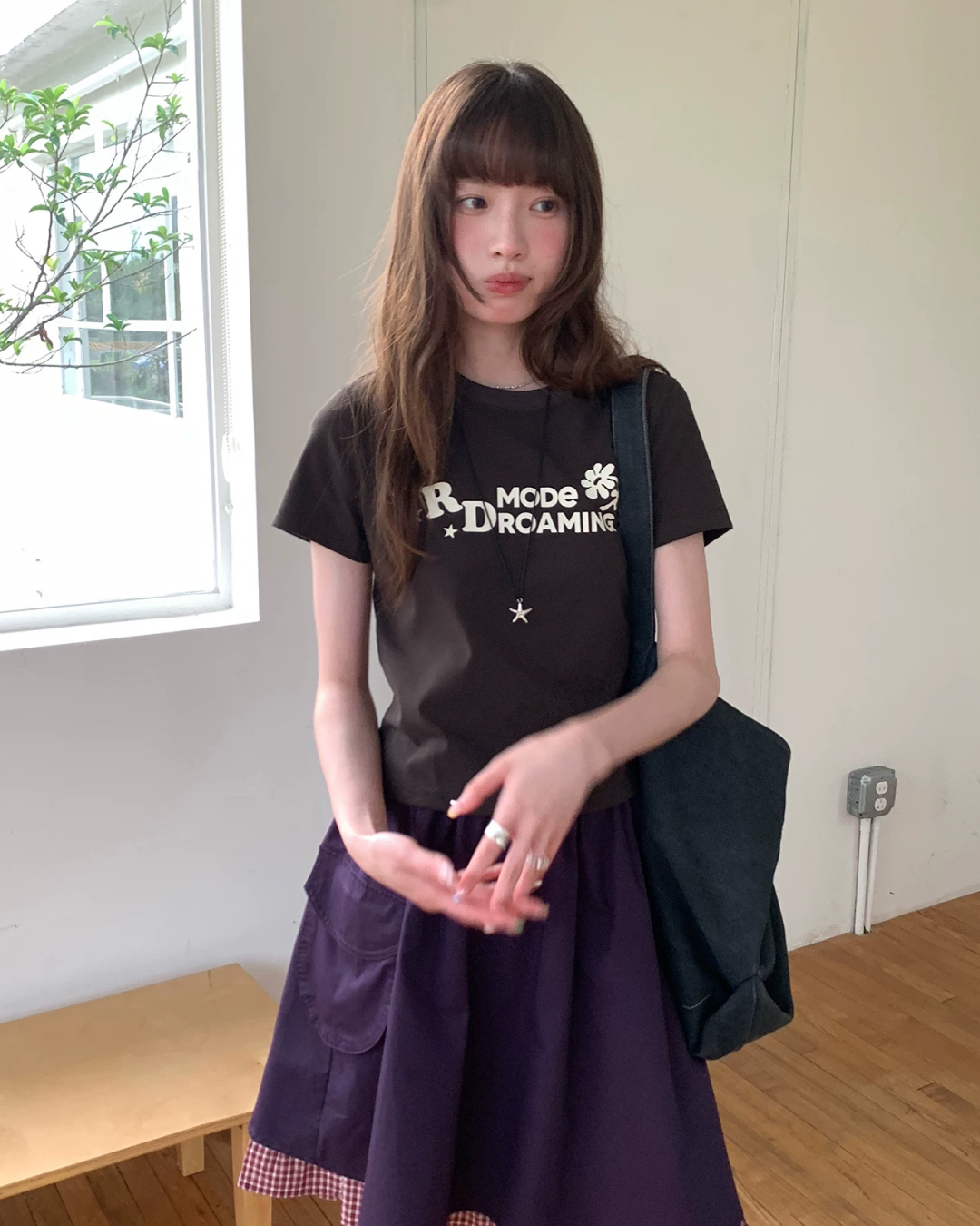ショートチェストデザインTシャツ BU0256